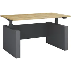 VCM Schreibtisch Salia Eiche / Braun