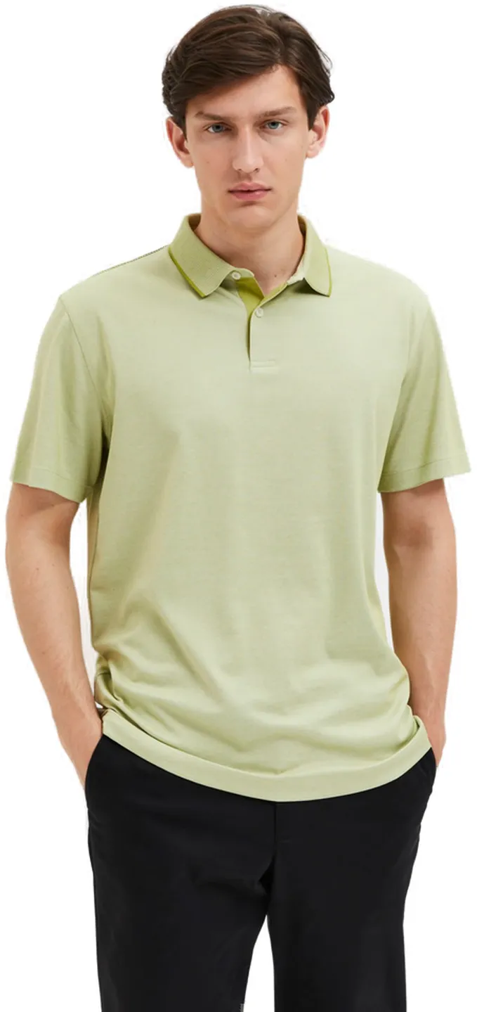 Selected Homme Herren Poloshirt SLHLEROY COOLMAX Regular Fit Fern 16082844 XL