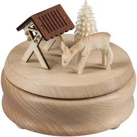 SAICO Spieluhr "Reh mit Futterkrippe"