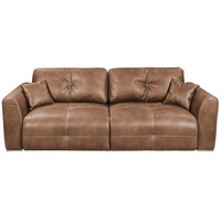 ED EXCITING DESIGN ED Lifestyle Dolan Lux 3D Schlafsofa Hellbraun - Ausziehbares Sofa mit Schlaffunktion - 245 x 85 x 115 cm