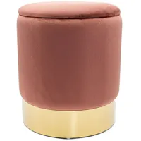 Amagohome Samthocker Ø 31 H 38 cm Velour Hocker