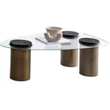 aea Couchtisch Transparent Metall 73 x 35 x 125 cm