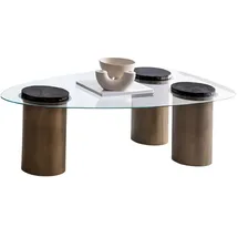 aea Couchtisch Transparent Metall 73 x 35 x 125 cm