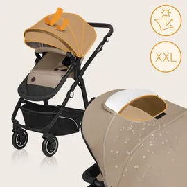 lionelo BIANKA Kinderwagen 3 in 1 bis 22 kg Babywanne Autositz Zusammenlegbar, Reise-System, Einstellung der Rückenlehne, Räder 360o Stoßdämpfer, Verdeck XXL