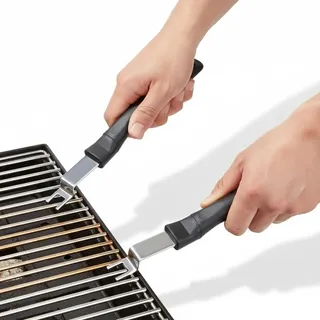 Melko 2 Stück Handgriff 24CM Griff für Grillrost Grillgitter Edelstahl BBQ Zubehör