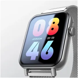 Joyroom JR-FT5 BT 1,83 Zoll Aluminiumgehäuse Silber Sportarmband Silber M