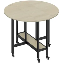 Homcom Klapptisch 100 x 75 x 100 cm Natur