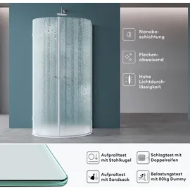 mai & mai Runddusche mit Pendeltür 90 x 90 cm satiniert R03