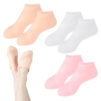 Lifemaison 3 Paar Silikonsocken Damen Feuchtigkeitsspendende Socken Gel Socken zur Reparatur Erweichung Rissiger Füße Wasserdichter Fußmaske Socks für Zuhause Schönheitssalon,FußPflege Socken