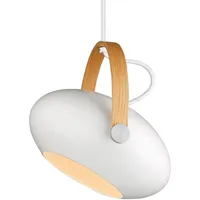 Halo Design 1-flg. Ø26 cm rund Weiß/Eiche
