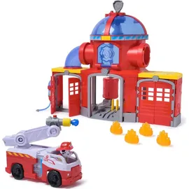 Spin Master PAW Patrol Fire Rescue - Feuerwehr-Station Spielset mit Geschoss-Abwurf, Licht- und Soundeffekten,