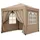Quick Star Faltpavillon 2 x 2 m inkl. 4 Seitenteile Beige