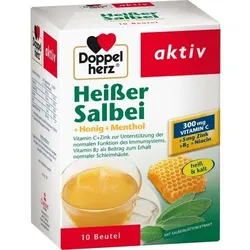 DOPPELHERZ Heißer Salbei+Honig+Menthol Granulat 10 St