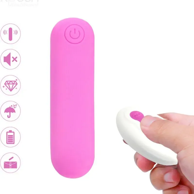 ARMONY - Splash Joline Bullet-Vibrator aus Silikon mit Fernbedienung, 10 Vibrationsmodi, Rosa
