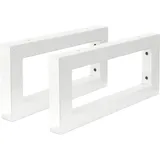 ML-Design 2er Set Wandkonsole Regalträger Regal Konsole Waschtisch, Weiß, 350x150x30 mm,
