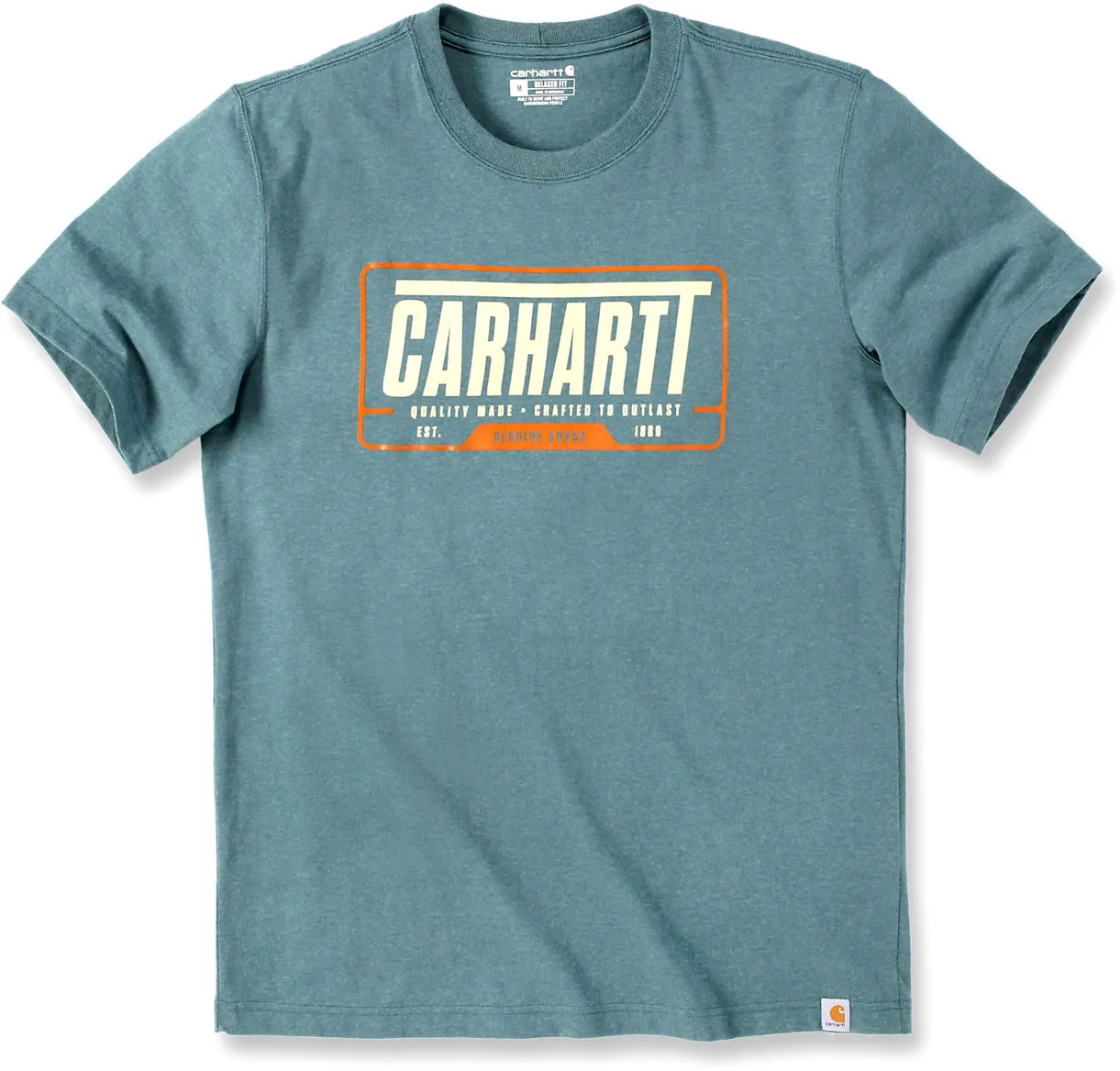 Carhartt Heavyweight Graphic, t-shirt - Clair Pétrole/Jaune Clair - M