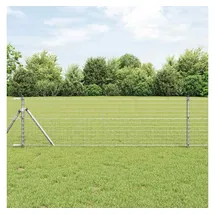 vidaXL Zaunpfosten 60 x 60 cm Silber/Stahl