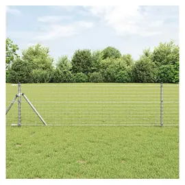 vidaXL Zaunpfosten 60 x 60 cm Silber/Stahl