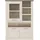 Forte Highboardvitrine 109,8 x 160,3 x 41,3 cm Weiß / Antikeiche