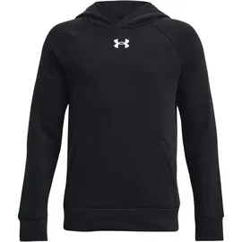 Under Armour Rival Fleece Hoodie Jungen 001 black/white XS 122-127 cm