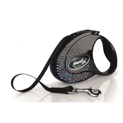 FLEXI Automatik-Hundeleine Glam Splash Mystic M Tape 5m schwarz