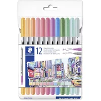 Staedtler 3200 Doppelfasermaler "pastell", 12 Stück