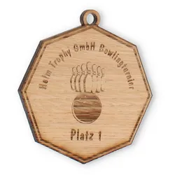 Holzmedaille Gerd Eiche Vollholz in Größe 8,0cm