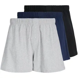 JACK & JONES JACJONES BASIC JERSEY BOXERS 3er Pack Blau / Grau / Schwarz XL