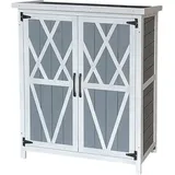 Home Deluxe Gartenschrank Yana – M | Wetterfester Holzschrank für Garten & Terrasse