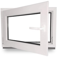 Kellerfenster - Kunststoff - Fenster - weiß - BxH: 75 x 100 cm - 750 x 1000 mm - DIN Links - 3 fach Verglasung - 60 mm Profil