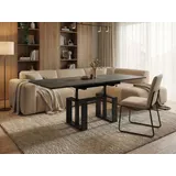 endo-moebel Couchtisch Empoli - ausziehbar 110-170cm und höhenverstellbar Doppellift Metall, Couch- & Esstisch, modern Design, Wohnzimmertisch, Multifunktionstisch schwarz