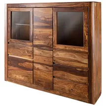 Massivmoebel24 Highboard 166 x 145 x 40 cm Walnuss