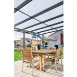 Gutta Terrassendach Premium 712 x 506 cm anthrazit/polycarbonat opal grau