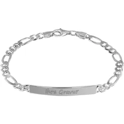 trendor 35958-21 Gravur Armband 925 Silber Namenskette für Herren