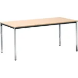 E/D/E Tisch 1400x800 mm chrom / Buche
