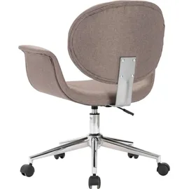 vidaXL Drehbarer Bürostuhl Stoff Taupe