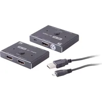 ShiverPeaks -PROFESSIONAL--HDMI Umschalter 2x1, Metall, 8K60Hz, schwarz