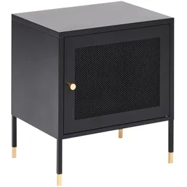 Beliani Nachttisch Schwarz, Gold, Metall, 45x50x35 cm, Schlafzimmer, Nachttische