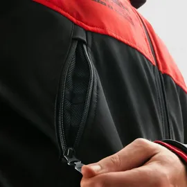 Rebelhorn Slash Softshell Motorradjacke Schwarz/Rot L