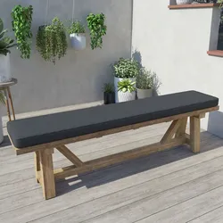 OUTFLEXX Gartenbank XXL, natur, recyceltes FSC®-Teakholz, 220x40cm, rustikal gebürstet