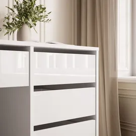 lookway Schreibtisch MADA Weiß hochglanz