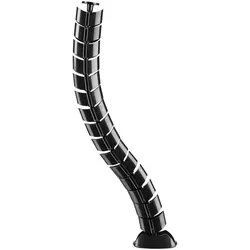 InLine Kabelkanal flexibel - vertikal für Tische - 2 Kammern - 0,80m - schwarz