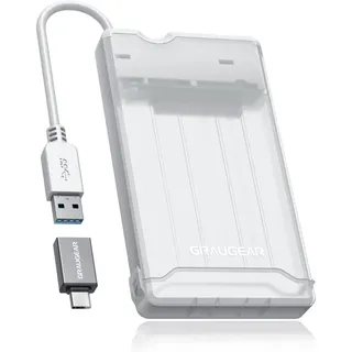 GRAUGEAR externes Festpl.Gehäuse 2,5"HDD/SSD USB 3.2 Alu
