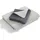 Bett1.de Soft Breeze Satin Silber/Anthrazit 200 x 200 cm + 2 x 40 x 80 cm