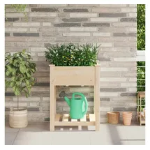 vidaXL Pflanzkasten mit Regal Beige 60.5 x 60 x 76.5 cm