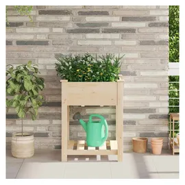 vidaXL Pflanzkasten mit Regal Beige 60.5 x 60 x 76.5 cm