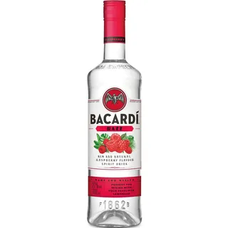 BACARDÍ Razz, 27% Vol., 70 cl / 700 ml, weißer Rum mit spritzigem Himbeergeschmack, weiche Noten reifer Himbeeren und saftige, herbe Zitrusfrucht