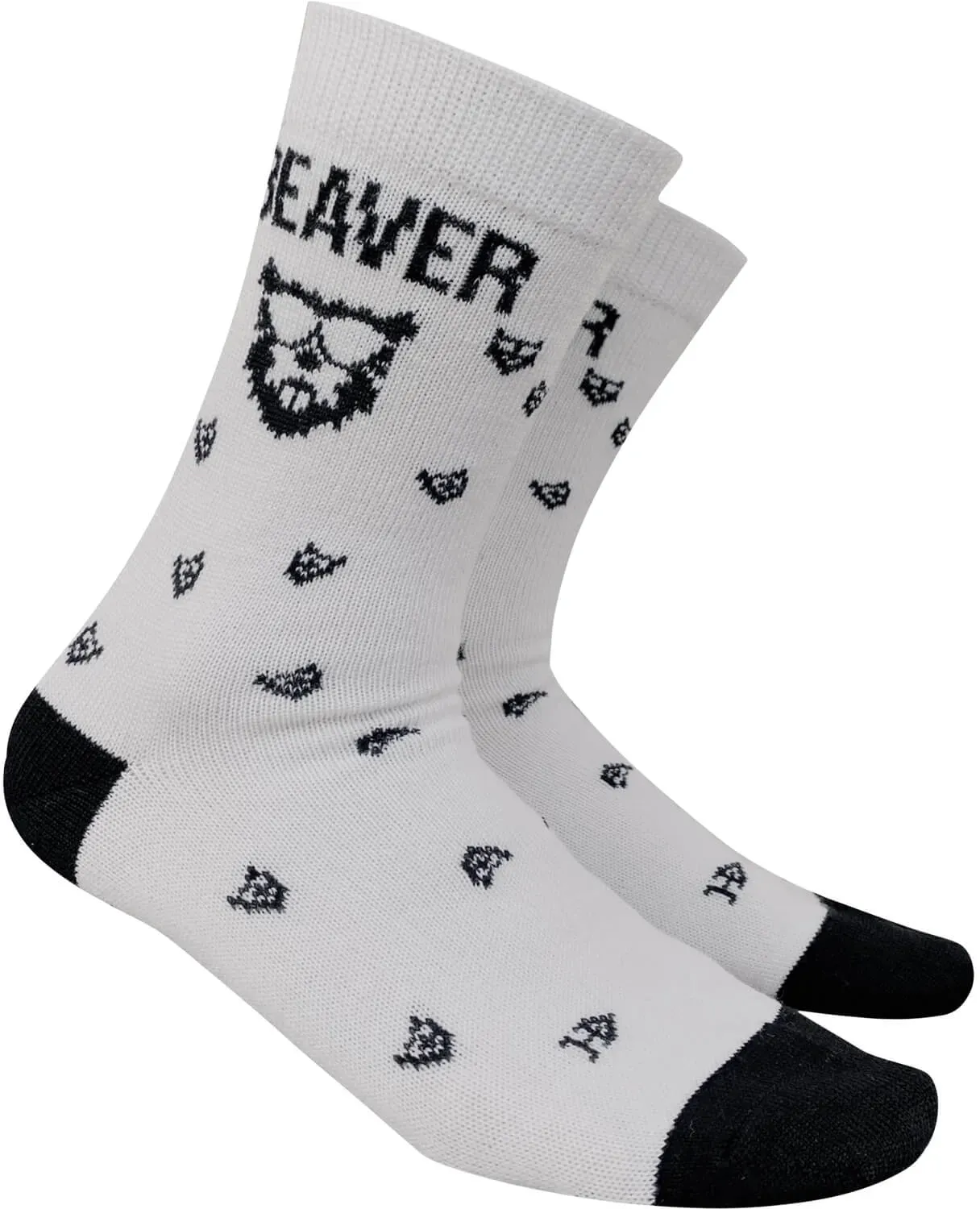 Beaver Golf Socken Merino, weiss/schwarz