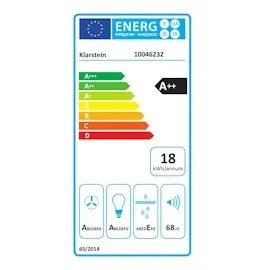 Klarstein Royal Flush Eco Dunstabzugshaube 90 cm 576 m3/h A+