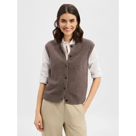 Marc O'Polo Regular Fit Weste aus Frottee, Taupe, S